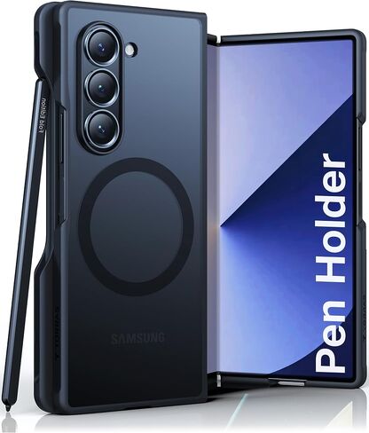 حافظة TORRAS مغناطيسية مقاومة للصدمات مصممة لهاتف Samsung Galaxy Z Fold 6 (فقط)، [متوافقة مع Magsafe] [تم اختبار السقوط من الدرجة العسكرية] حافظة هاتف نحيفة ذات ظهر صلب شفاف لجراب Z Fold 6، أسود in Saudi Arabia