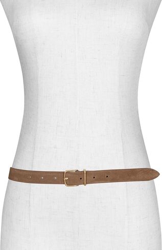 Vince Womens 1 Inch Suede Fe Belt with Metal Loop, Casual Fashion Accessory for Everyday Wear in Kuwait