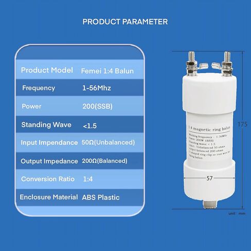 FEMEI 1-56MHz 200watt HF Balun DIY Antenna Antenna Balun 1: 4 نسبة Balun 50 أوم إلى 200 أوم (1: 4) in Saudi Arabia