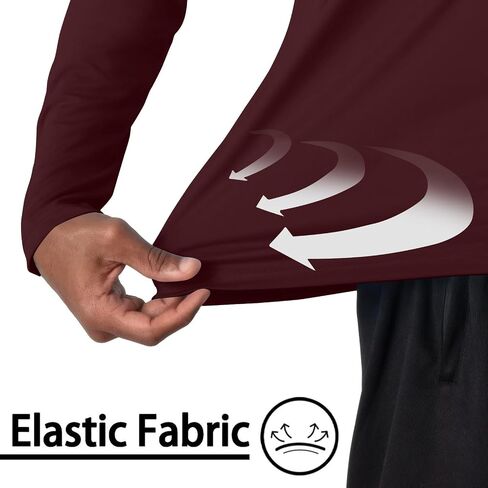 Mens UPF 50+ Fishing Hoodie Shirt with Thumb Hole Long Sleeve Hooded Sun Shirts Lightweight Hiking Hoodies in Saudi Arabia