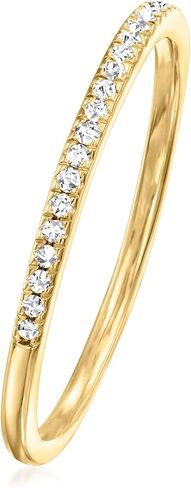 Ross-Simons 0.10 ct. t.w. Diamond Ring in 18kt Gold Over Sterling in Saudi Arabia
