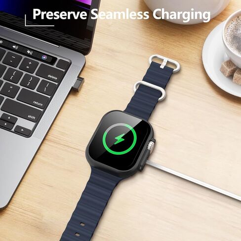 [2 Pack] JULK Case with Tempered Glass Screen Protector for Apple Watch 10 (2024) 42mm, Slim Guard Bumper with HD Glass, Full Coverage Hard PC Protective Cover for iWatch Series 10 42mm, Black in Saudi Arabia
