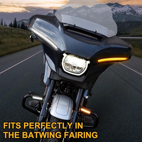 Batwing Fairing LED Turn Signal with Daytime Running Lights for Harley Davidson Street Glide 2024-2025 CVO Street Glide 2023-2025 Accessories in Saudi Arabia