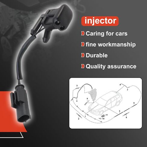 MUNIK 61668361042 Windshield Washer Nozzle 1996-2004 For BMW 5 Series E39 520d 520i 523i 525d 525i 528i 530d 530i 535i 540i M5 Replat# BF0114200036 887503801 12170885 EDSBM059 in Saudi Arabia