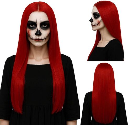 31 inch Long Straight Wig for Women, Costume Wig for Halloween, Halloween Wigs for Girls, Themed Parties, Cosplay and Events (Green) in Saudi Arabia
