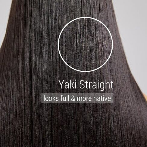 yaki شعر مستعار على عداد الرأس المستقيم للنساء السوداء الاصطناعية ناعمة مثل ارتداء الشعر البشري واذهب غير معلوم نصف شعر مستعار طبيعي أسود طبيعي مع عقال متصلة (أسود طبيعي ، 24 بوصة) in Saudi Arabia