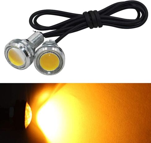 Yolu 10-Pack Eagle Eye Lights White COB 1-SMD 20mm Eagle Eye Led Bulbs Daytime Running Lights Reverse Tail Brake Turn Signal Light Tail Backup Lights Clearance Marker Lights 12V in Kuwait