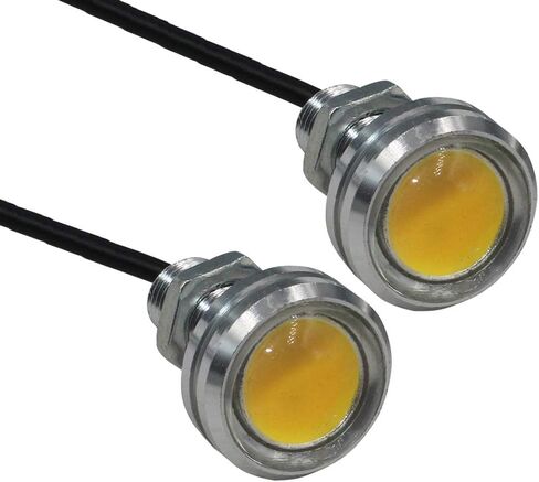 Yolu 10-Pack Eagle Eye Lights White COB 1-SMD 20mm Eagle Eye Led Bulbs Daytime Running Lights Reverse Tail Brake Turn Signal Light Tail Backup Lights Clearance Marker Lights 12V in Kuwait