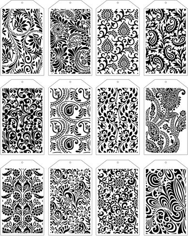 AFRITEE Aztec Stencils for Painting - 10 Pcs Aztec Themed Reusable Painting Stencils Set, Reusable DIY Journal Crafts Templates for Home Canvas, Floor, Wooden Wall Painting Decoration in Saudi Arabia