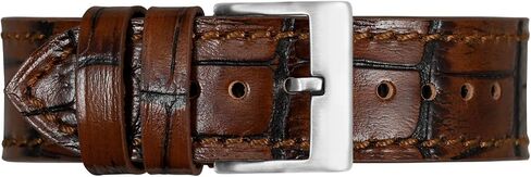 BISONSTRAP Sophisticated Watch Bands 18mm 20mm 22mm, Italian Leather with Alligator Embossed Pattern, Quick Release Replacement Straps in Saudi Arabia
