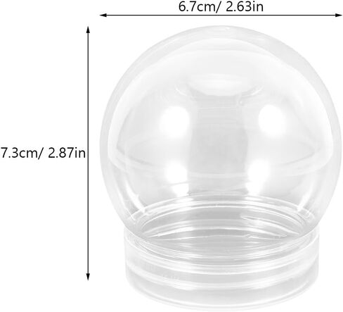 Alipis 10Pcs DIY Snow Globe, 3.6 Inch Plastic Clear Water Globe Christmas DIY Crafts Supplies Xmas Tabletop Decorations Miniature Landscape Making Props (270ML) in Saudi Arabia