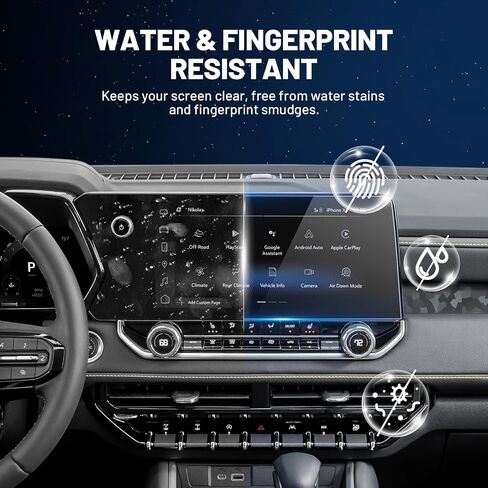 واقي شاشة FIILINES لعام 2022-2024 Hyundai Tucson/Hyundai Santa Cruz، شاشة لمس 10.25 بوصة 9H واقي شاشة من الزجاج المقوى مضاد للوهج ومضاد للكسر، عبوة من قطعتين in Saudi Arabia