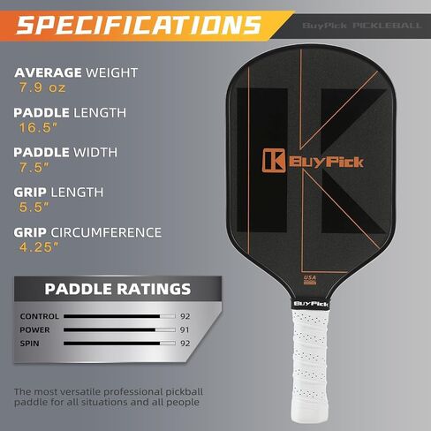 Pickleball Paddles Set of 2, USAPA Approved Carbon Fiber Surface Paddles with Anti-Slip Sweat-Absorbing Grip &16MM Racket, Light Pickleball Set with 2 Pickleball Paddle 4 PE Balls& 1 Bag in Saudi Arabia