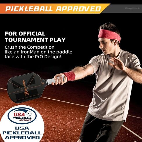 Pickleball Paddles Set of 2, USAPA Approved Carbon Fiber Surface Paddles with Anti-Slip Sweat-Absorbing Grip &16MM Racket, Light Pickleball Set with 2 Pickleball Paddle 4 PE Balls& 1 Bag in Saudi Arabia