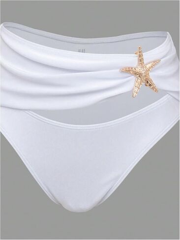 Soly Hux Women's Off the Counter Bikini Swimsuits بدلة السباحة عالية الخصر مع تنورة طويلة من 3 قطعة in Saudi Arabia