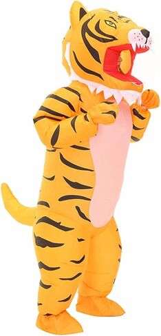 Inflatable Tiger Costume Adult,Inflatable Costumes Women Men,Full Body Tiger Blow Up Costume for Halloween Inflatables Party in Saudi Arabia