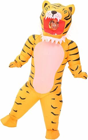 Inflatable Tiger Costume Adult,Inflatable Costumes Women Men,Full Body Tiger Blow Up Costume for Halloween Inflatables Party in Saudi Arabia