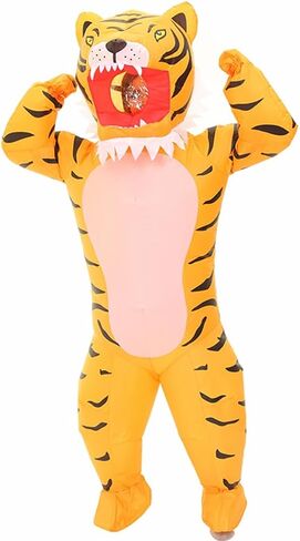 Inflatable Tiger Costume Adult,Inflatable Costumes Women Men,Full Body Tiger Blow Up Costume for Halloween Inflatables Party in Saudi Arabia