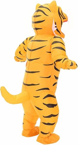 Inflatable Tiger Costume Adult,Inflatable Costumes Women Men,Full Body Tiger Blow Up Costume for Halloween Inflatables Party in Saudi Arabia