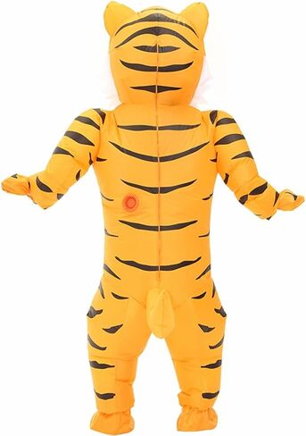 Inflatable Tiger Costume Adult,Inflatable Costumes Women Men,Full Body Tiger Blow Up Costume for Halloween Inflatables Party in Saudi Arabia