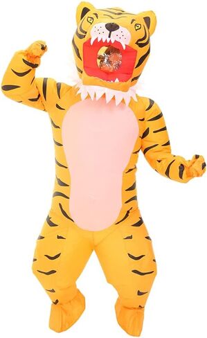 Inflatable Tiger Costume Adult,Inflatable Costumes Women Men,Full Body Tiger Blow Up Costume for Halloween Inflatables Party in Saudi Arabia
