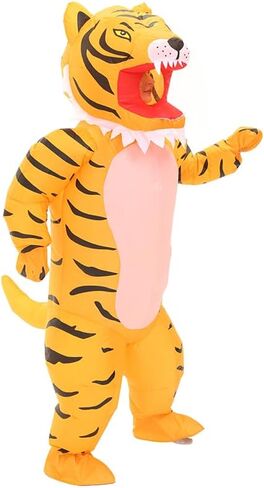 Inflatable Tiger Costume Adult,Inflatable Costumes Women Men,Full Body Tiger Blow Up Costume for Halloween Inflatables Party in Saudi Arabia