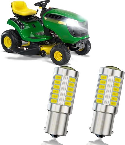 Compatible for Deere D100 D105 D110 D120 D130 D140 D150 D160 D170 Light Bulbs, Lawn Rractor Bulb BA15S 1156 Bulbs Mower, 6000K Bright White, Plug N Play, 2-Pack in Kuwait