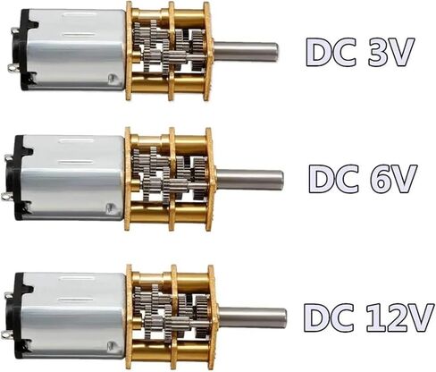 DC 3V/6V/12V N20 Mini Metal Gear Motor - 15/30/10/100/12/300/500/1000 دورة في الدقيقة - محرك مغناطيس دائم مضغوط للأجهزة المنزلية (1000-6V -ONTHER) in Saudi Arabia