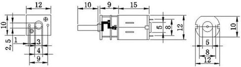 DC 3V/6V/12V N20 Mini Metal Gear Motor - 15/30/10/100/12/300/500/1000 دورة في الدقيقة - محرك مغناطيس دائم مضغوط للأجهزة المنزلية (50-6V -ELOWE) in Saudi Arabia