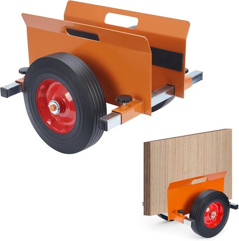 lukar Panel Dolly Heavy Duty 1100LBS Capacity, Adjustable Panel Dolly Cart with 10" Solid Rubber Wheels, Drywall Mover Cart for Wood Panels, Doors and Drywall Sheet in Saudi Arabia