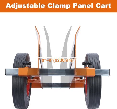 lukar Panel Dolly Heavy Duty 1100LBS Capacity, Adjustable Panel Dolly Cart with 10" Solid Rubber Wheels, Drywall Mover Cart for Wood Panels, Doors and Drywall Sheet in Saudi Arabia