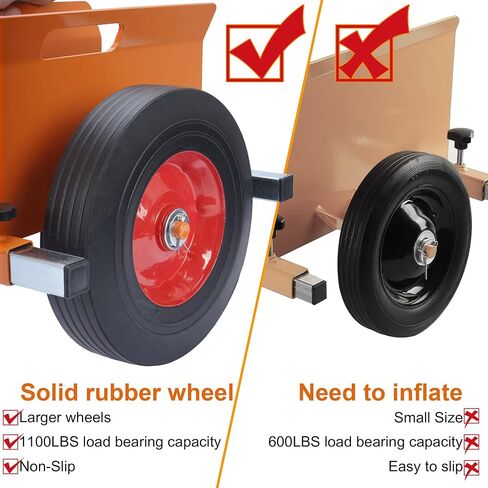 lukar Panel Dolly Heavy Duty 1100LBS Capacity, Adjustable Panel Dolly Cart with 10" Solid Rubber Wheels, Drywall Mover Cart for Wood Panels, Doors and Drywall Sheet in Saudi Arabia