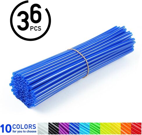 VGEBY 36Pcs Spoke ,Motorcycle Dirt Bike Enduro Wheel Motocross Spoke Rims Covers (Blue) And Blue Spoke 4 Inch Blue Spokes in Saudi Arabia