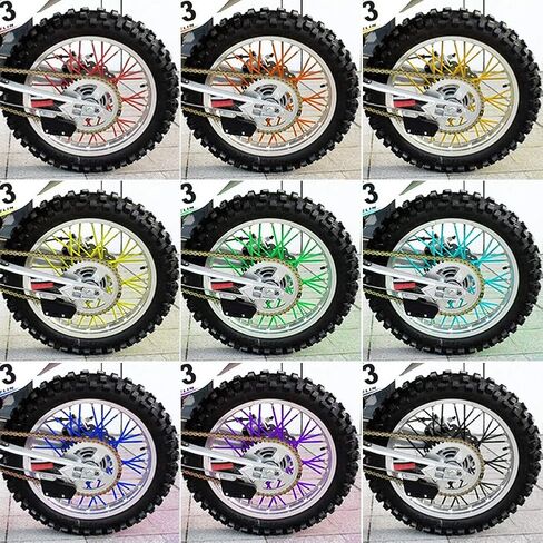 VGEBY 36Pcs Spoke ,Motorcycle Dirt Bike Enduro Wheel Motocross Spoke Rims Covers (Blue) And Blue Spoke 4 Inch Blue Spokes in Saudi Arabia