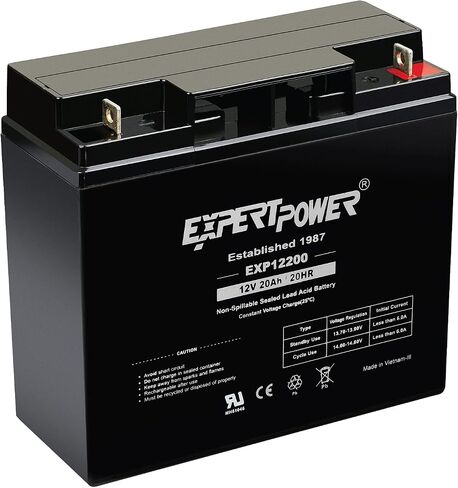 ExpertPower 12V 20AH Sealed Lead Acid Battery with Nut & Bolt Connector in Saudi Arabia