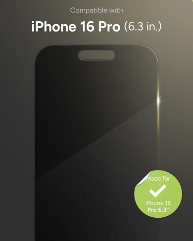 Zagg Invisibleshield Glass Privacy 360 iPhone 16/15 شاشة واقي الشاشة-مرشح خصوصية 4 اتجاهات ، أقوى 5x مع الحواف المقواة ، السطح المقاوم للخدش والطريق ، تثبيت علبة التثبيت in Kuwait