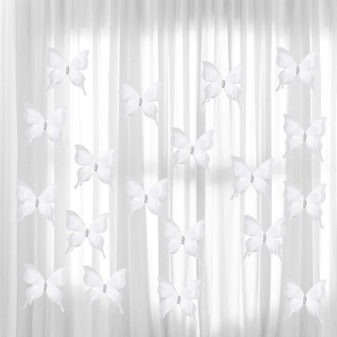 SUQ I OME 12pcs of Organze Handmade Butterfly Home Indoor Curtains Decorations for Curtains draperys,Bedroom Living Room Girl's Rooms Curtain Decoration (Green) in Kuwait