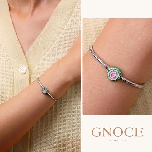 GNOCE Wicked OZ Logo Glow-in-the-Dark Charm Bracelet for Women, S925 Sterling Silver Dangle Charms for Women Wife, Valentine‘s Day, Mother’s Day Jewelry in Saudi Arabia