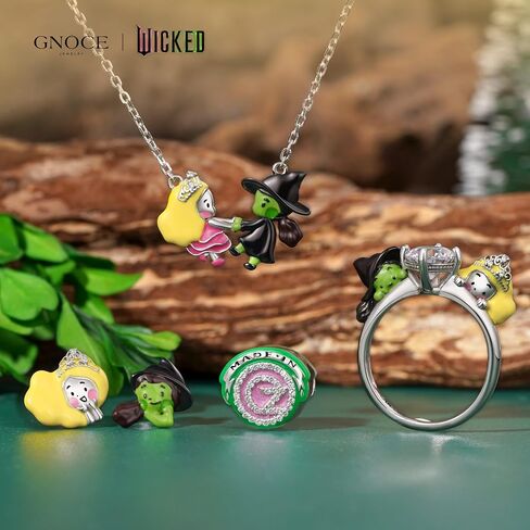 GNOCE Wicked OZ Logo Glow-in-the-Dark Charm Bracelet for Women, S925 Sterling Silver Dangle Charms for Women Wife, Valentine‘s Day, Mother’s Day Jewelry in Saudi Arabia