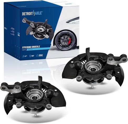 Detroit Axle - FWD Front 2pc Steering Knuckles for Toyota 11-17 Sienna, 2 Steering Knuckles & Wheel Hub Bearings Assembly 2011 2012 2013 2014 2015 2016 2017 Replacement in Saudi Arabia