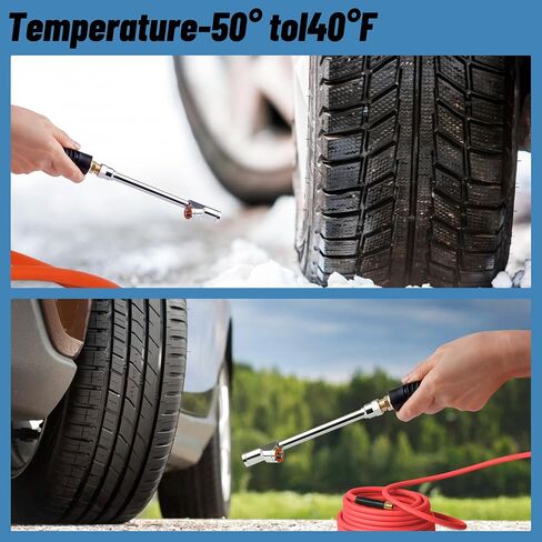 Truck Tire Inflator Kit, 3/8" x 50FT Hybrid Air Hose with 1/4" Chuck and 1/2" NPT Universal Gladhand Connection in Kuwait