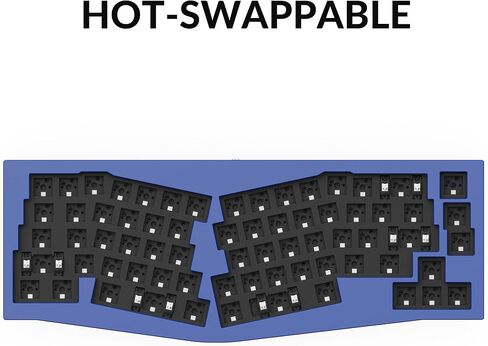 Keychron Q8 لوحة مفاتيح ميكانيكية مخصصة سلكية ، 65 ٪ من Alice Layout QMK/عبر قابلة للبرمجة مع Gateron G Gateron G Pro Blue Switch مزدوج متوافق مع Mac Windows Linux (الأزرق) in Kuwait