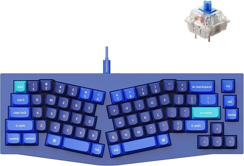 Keychron Q8 لوحة مفاتيح ميكانيكية مخصصة سلكية ، 65 ٪ من Alice Layout QMK/عبر قابلة للبرمجة مع Gateron G Gateron G Pro Blue Switch مزدوج متوافق مع Mac Windows Linux (الأزرق) in Kuwait