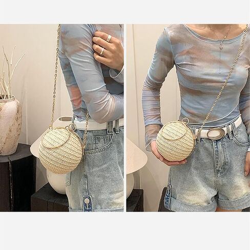 Hjmnd Summer Clutch محافظ للنساء حقيبة مسائية لقضاء العطلة حقائب الشاطئ أكياس القش معصمة حقيبة الشاطئ in Kuwait