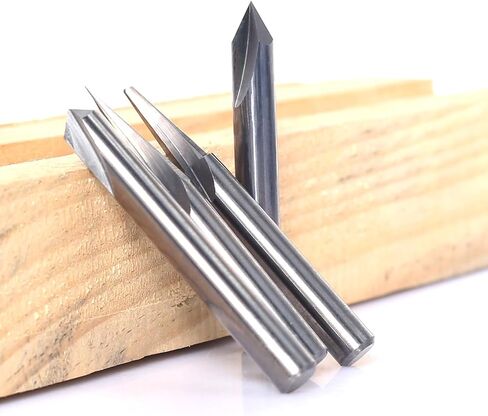 Extra Long 4 Inch Spiral Router Bit 1/4 Shank Up-Cut - 1/4" Cutting Dia, 2" Length, Solid Carbide CNC Router Bits End Mill, for Wood Slot Mortise, Grinding Grooving, Carving in Saudi Arabia
