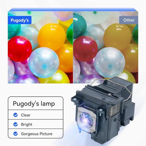 A+ Quality ELPLP76 V13H010L76 Replacement Projector Lamp Bulb for Epson EB-G6900WU EB-G6970WU EB-G6550WU EB-G6570WU EB-G6450WU EB-G6050WNL EB-G6050W EB-G6070W G6770WU G6800 G6870 with Housing in Saudi Arabia