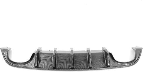 FREEMOTOR802 Compatible with 2015-2023 Dodge Charger Rear Diffuser with LED Light, IKON V3 Style Matte Black Quad Exhaust Tips Rear Bumper Diffuser Lip Shark Fins - PP in Saudi Arabia