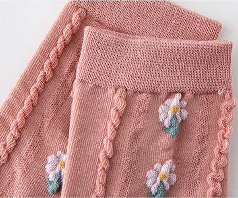 Starella Women Cute Floral Socks Ruffle Frilly Dainty Flower Cotton Calf Dress Sock for Girls 5 Pairs in Saudi Arabia