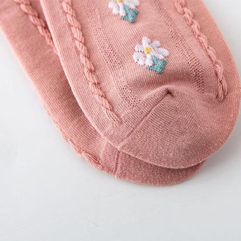 Starella Women Cute Floral Socks Ruffle Frilly Dainty Flower Cotton Calf Dress Sock for Girls 5 Pairs in Saudi Arabia