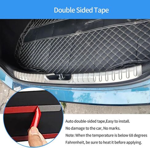 Car Accessories Compatible with Hyundai Elantra 2024 2023 2022 2021 Outside Rear Bumper Sill Plate Guard Cover Door Tailgate Trunk Lid Trim Stainless Steel 1PC(Silver) in Saudi Arabia